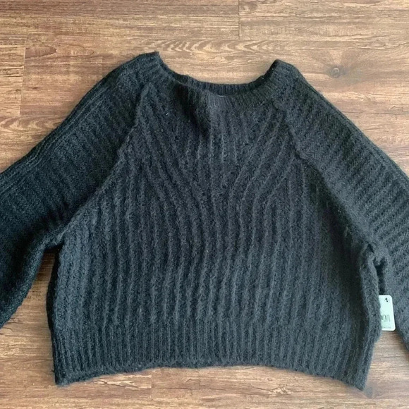 Free People Chucky Knit Sweater Black XS NWT - Picture 2 of 14